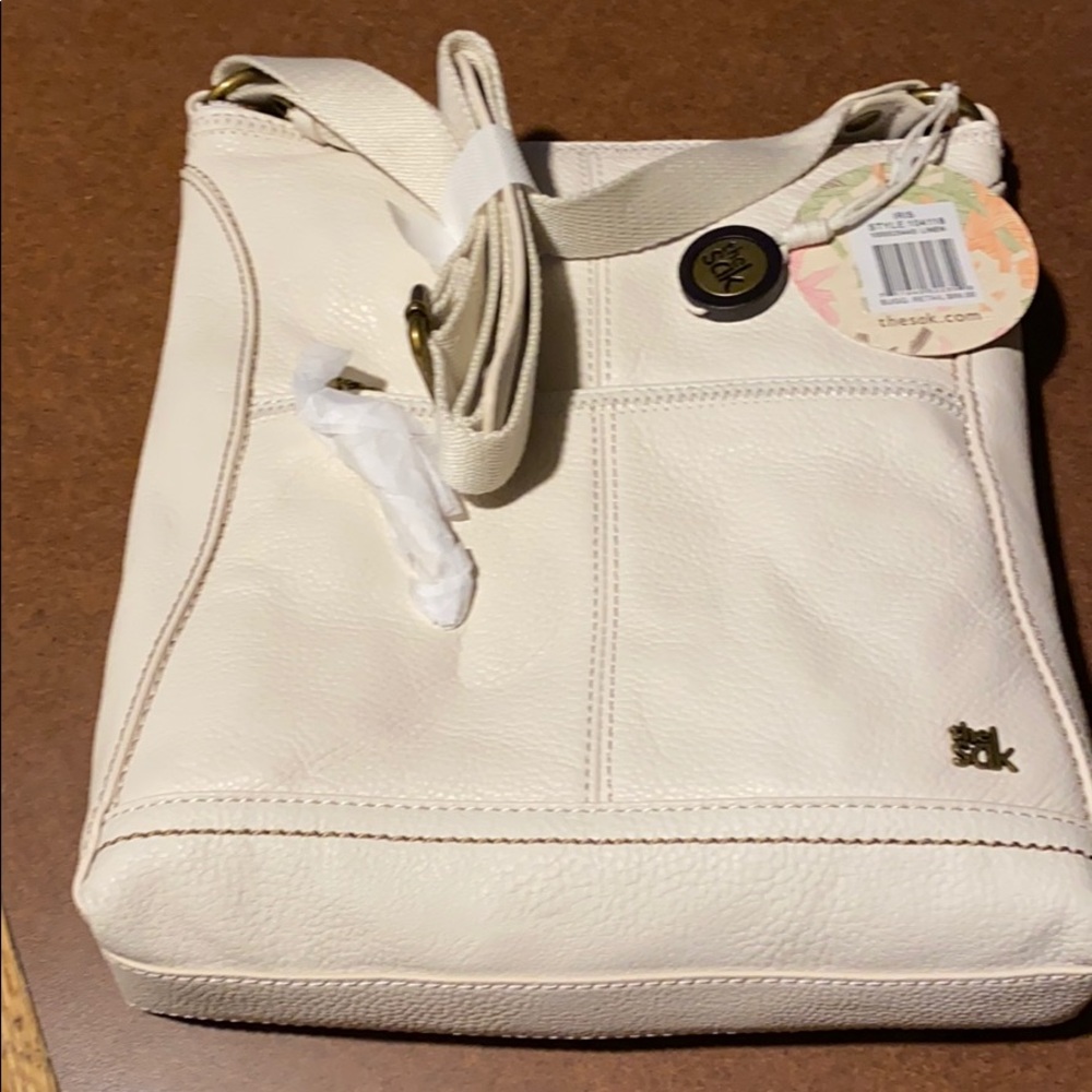 The Sak white leather crossbody
